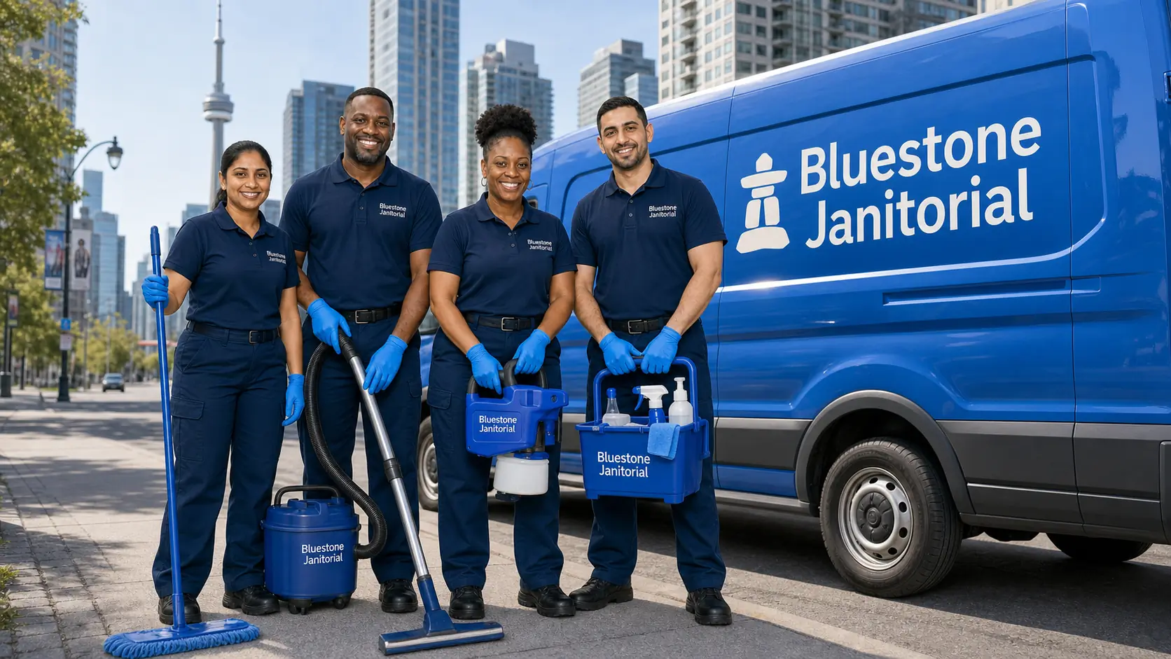 Bluestone Janitorial GTA commercial cleaning team Toronto