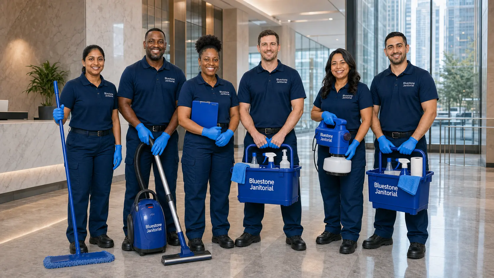 Bluestone Janitorial professional commercial cleaning team Toronto